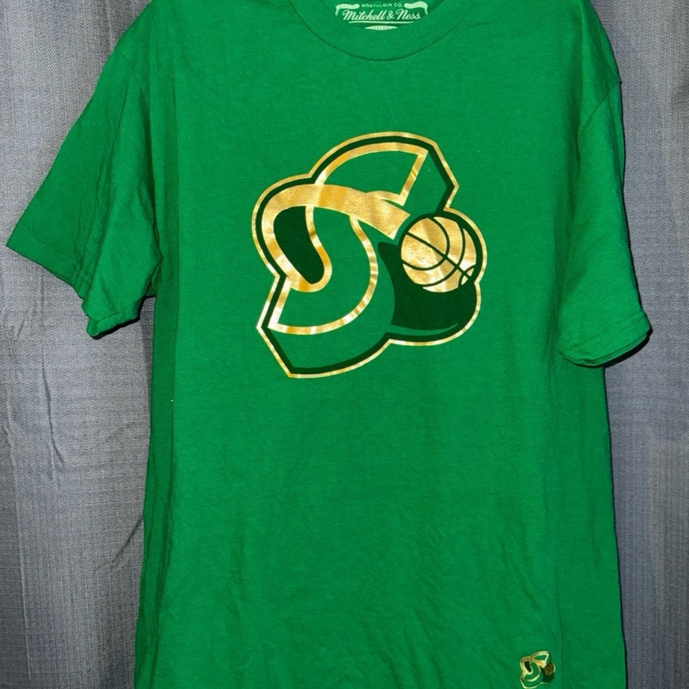 Mitchell & Ness Green T-Shirt with Logo